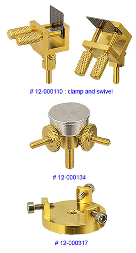 EM-Tec gold series SEM sample holders and pin stub adapters